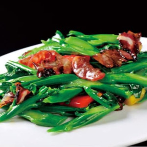 Stir-Fried Chinese Broccoli with Cured Meat 臘味芥蘭