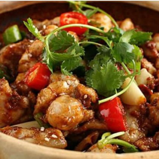 Sizzling Bullfrog with Special Sauce 啫啫醬燒牛蛙
