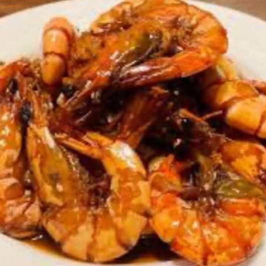 Stir-Fried Tiger Prawns with Sweet Soy Sauce 油爆老虎蝦