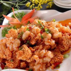 5010. Tomato & Shrimp Crispy Rice Crust 鲜蕃茄虾仁锅巴