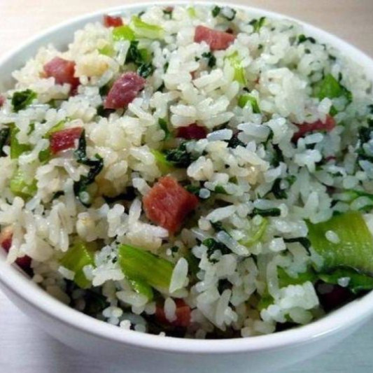7022. Salted Pork with Steamed Vegetable Rice 猪油咸肉菜饭