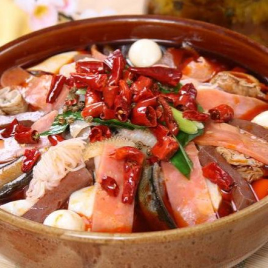 4005. Pig's Intestine with Spicy Sauce 重庆毛血旺