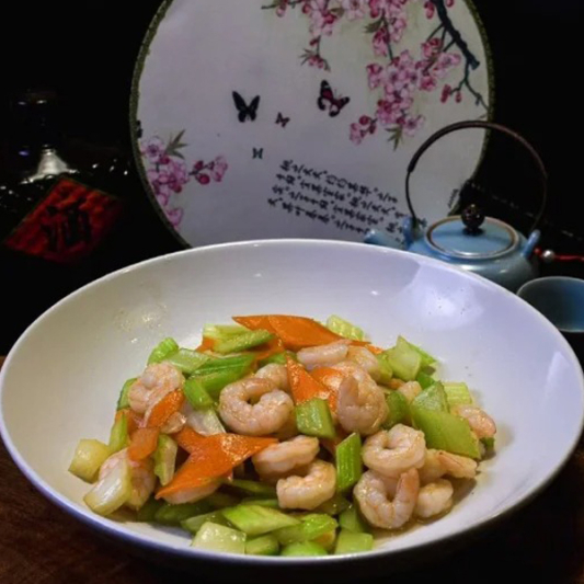 Celery Shrimp (Not Spicy)