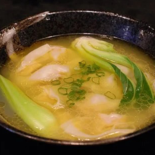 C013. Szechaun-Style Wontons (12 pcs) with Tonkotsu