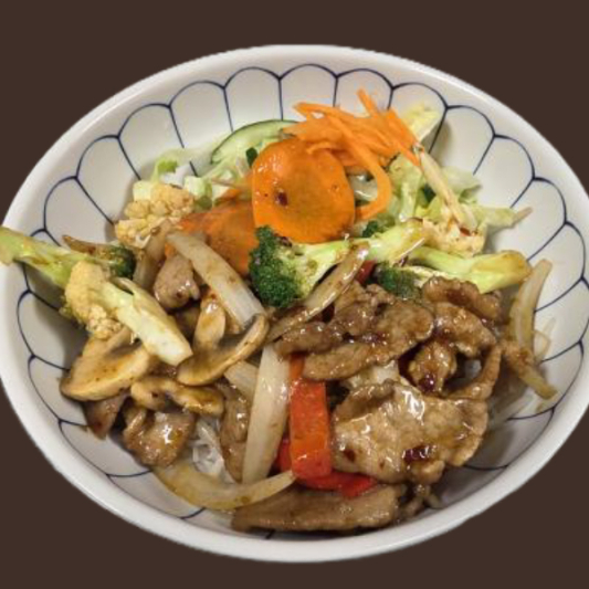 Wok-Fried Lemongrass Beef Vermicelli Bowl