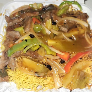 57. Pickled Cabbage Beef Noodles 味菜牛柳炒麵