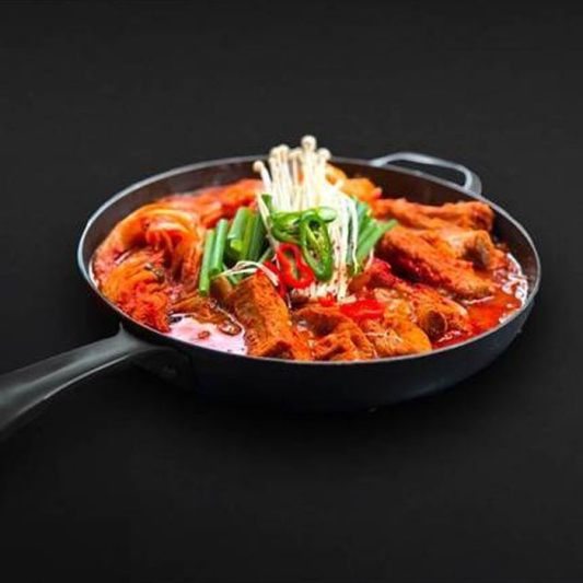 Spicy Braised Pork Ribs with Kimchi / 김치등갈비찜