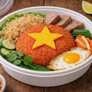 Egg P&acirc;t&eacute;, Meat Floss, and Sticky Rice