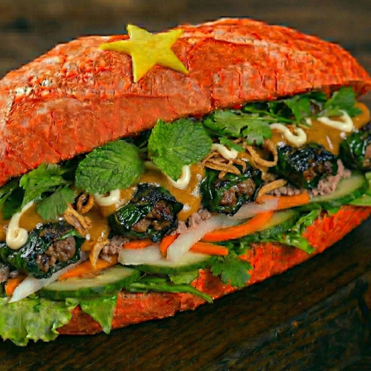 Betel Leaf Beef B&aacute;nh M&igrave; 