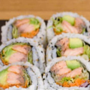 Fried Salmon Roll with Avocado