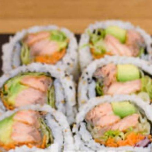 Fried Salmon Roll with Avocado