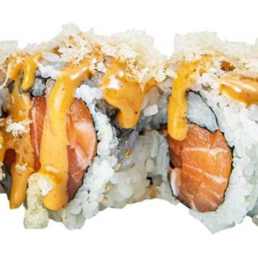 Spicy Salmon Crispy  Roll (6 pcs)