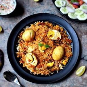 Hyderabadi Egg Dum Biryani