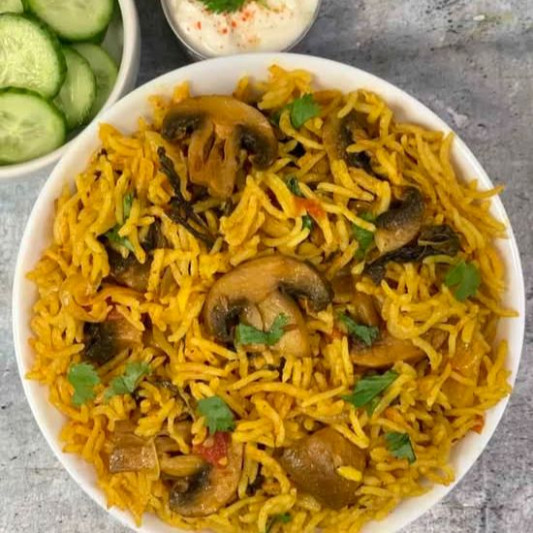 Mushroom Dum Biryani