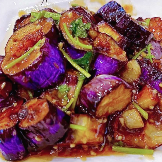 37A. Eggplant with Garlic Sauce 蒜香茄子