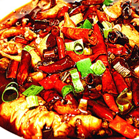 8A. Szechwan Pot with Hot Chili Sauce Pork Intestines 水煮肥肠