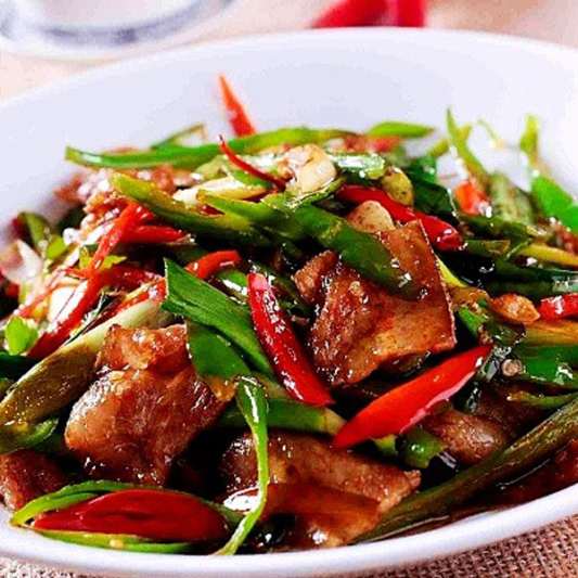 20A. Saut&eacute;ed Pork with Veggies & Pepper 农家小炒肉