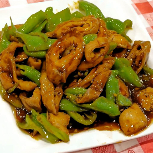 19A. Pork Intestines with Hot Peppers 尖椒肥肠