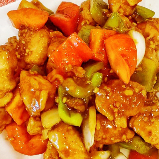 23B. Crispy Fried Pork 熘肉段