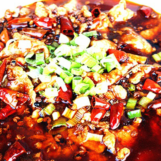 8C. Szechwan Pot with Hot Chili Sauce Sliced Pork 水煮肉片