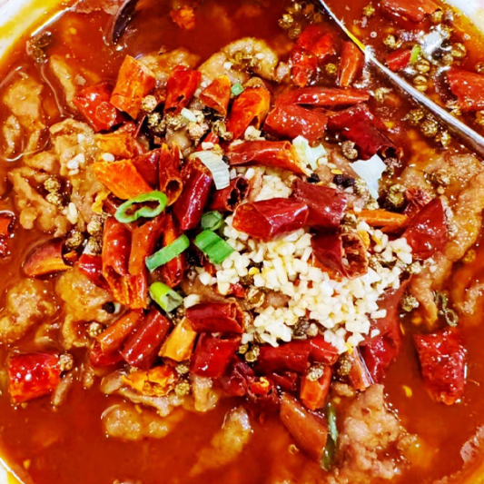 8D. Szechwan Pot with Hot Chili Sauce Sliced Beef 水煮牛肉