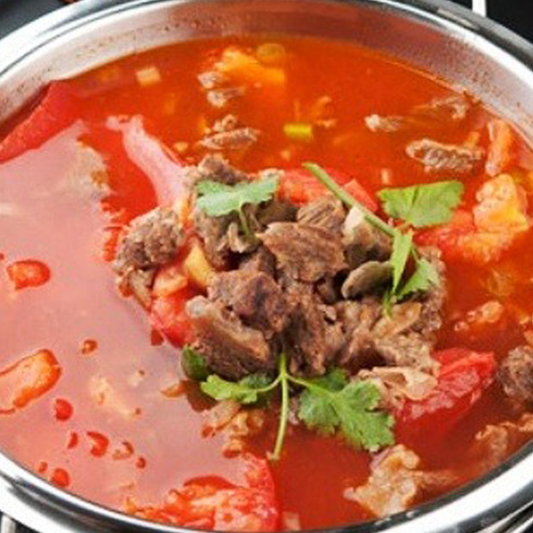 33A. Stewed Veal Brisket with Tomato Hot Pot 牛腩炖西红柿