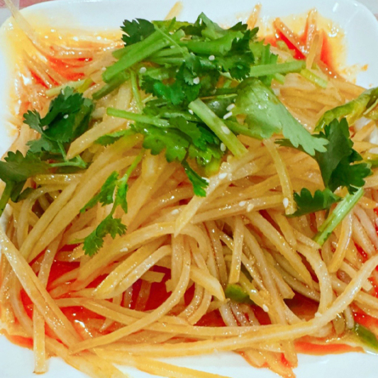 48A. Shredded Potato with Chili Oil 炝拌土豆丝
