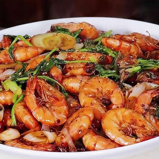 4C. The House Special Shrimp with Veggies 香锅虾