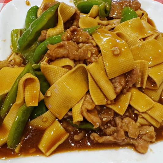 24A. Bean Curd with Hot Peppers 尖椒干豆腐