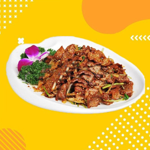 Fried Pork with Green Chili over Rice & Drink (Random)