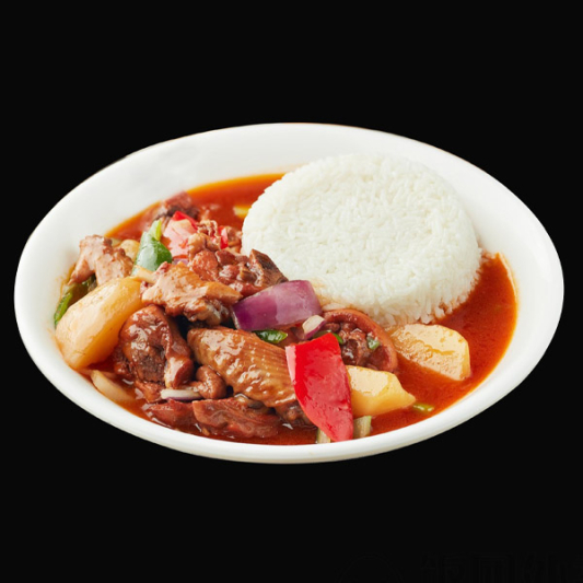 Hot Chicken Stew over Rice