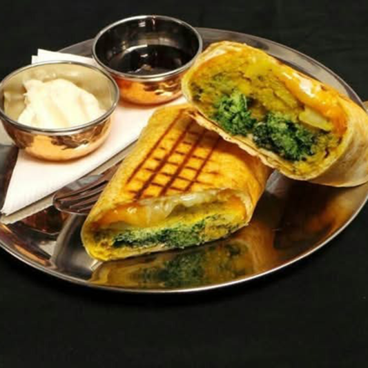 Grilled Aloo Broccoli Gobi Wrap
