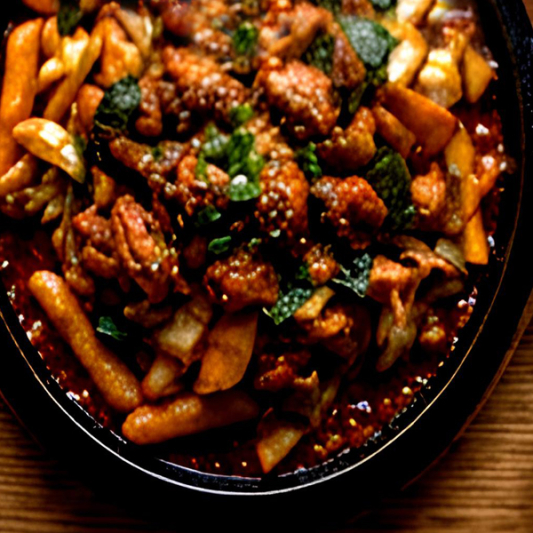 15. Spicy Stir-Fried Chicken - Dakgalbi 닭갈비