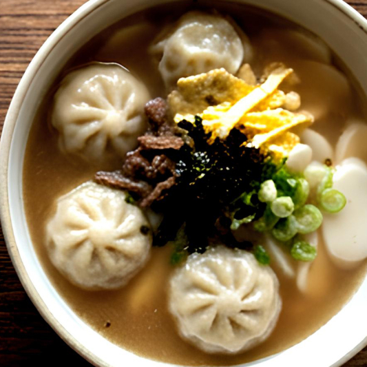 17. Rice Cake & Dumpling Soup - Dduk Mandu Guk 떡만두국
