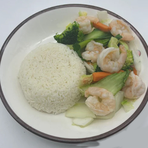 Shrimp & Mixed Vegetables with Rice