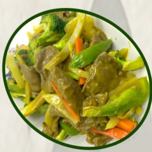 Sliced Beef with Curry Sauce