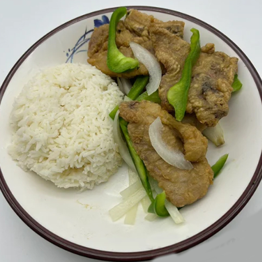 Salt & Pepper Pork Chop with Rice