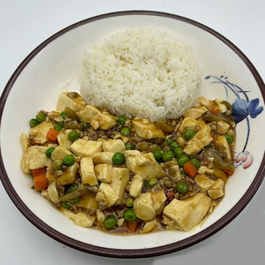 Mapo Tofu & Minced Chicken with Rice