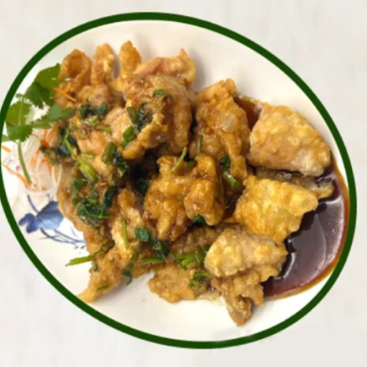 Chicken with Ginger & Scallion Oil