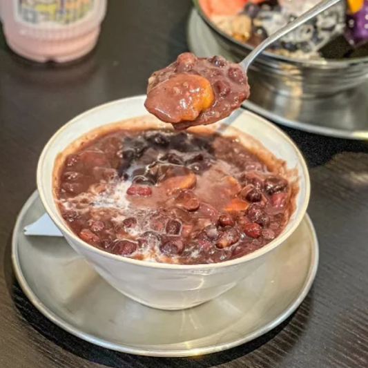 Red Bean Ice with Grass Jelly