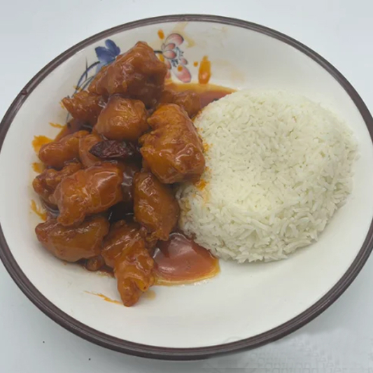 General Tso's Chicken with Rice 