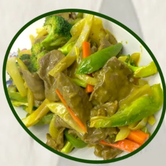 Sliced Beef with Curry Sauce