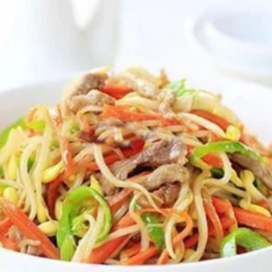 Fried Bean Sprouts with Beef