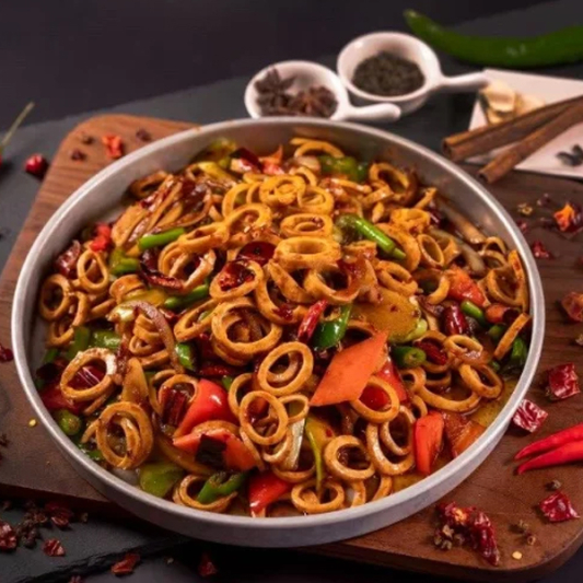 Stir-Fried Beef Aorta with Chili Pepper