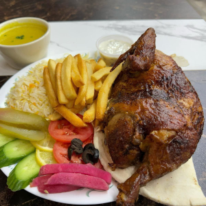 Half Chicken Plate with Rice