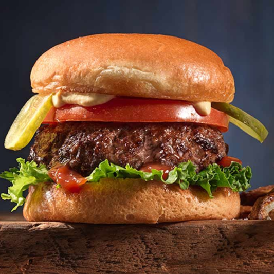 Beef Burger Sandwich with Fries