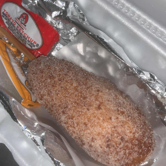 Korean Corn Dog (Mozzarella Cheese and Fish Cake)