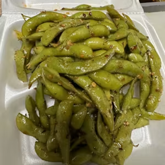 Spicy Garlic Edamame