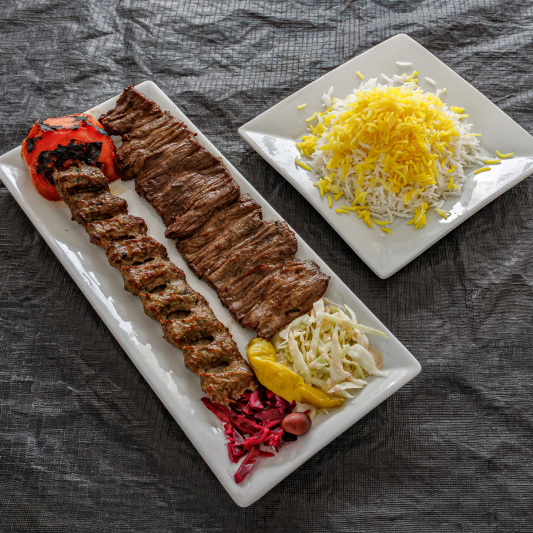 Sultani Kebab (Ground Beef & Beef Tenderloin)