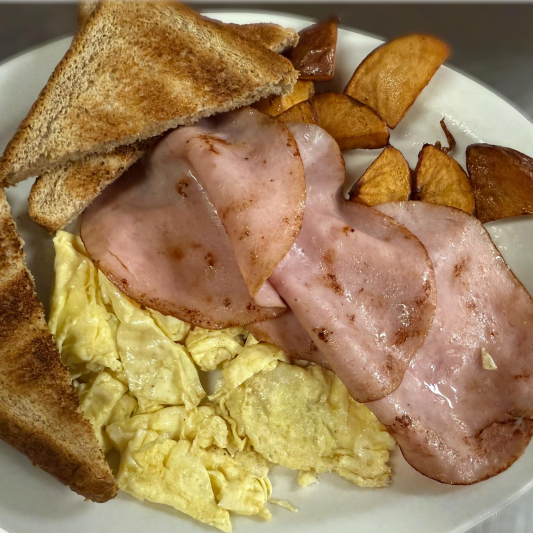 Two Eggs with Ham